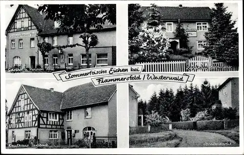 Ak Eichen im Westerwald, Gasthof Abel, Landhaus Lehrwieder, Kaufhaus Seelbach, Straßenpartie