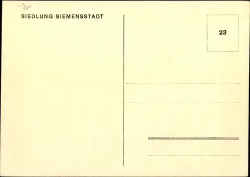 Ak Berlin Spandau Siemensstadt, Siedlung