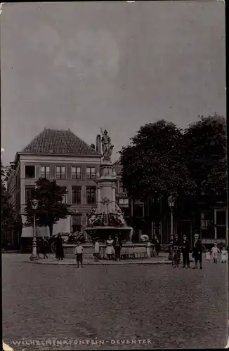 Ak Deventer Overijssel Niederlande, Wilhelminafontein