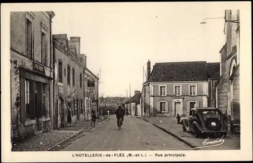 Ak L'Hôtellerie de Flée Maine et Loire, Rue principale