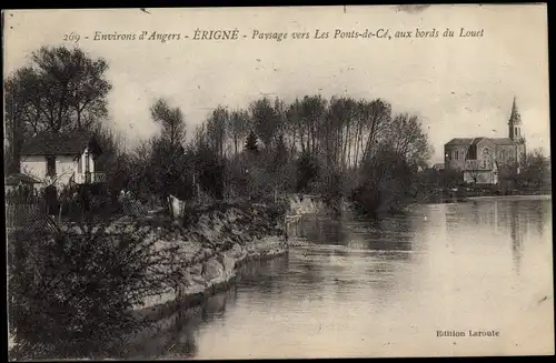 Ak Mûrs Erigné Maine et Loire, Paysage vers Les Ponts de Ce, aux bords du Louet