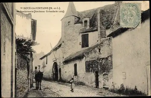 Ak Doué la Fontaine Maine et Loire, Gendarmerie, Ancienne Goberderie 1229