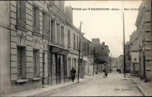 Ak Fère en Tardenois Aisne, Rue Carnot