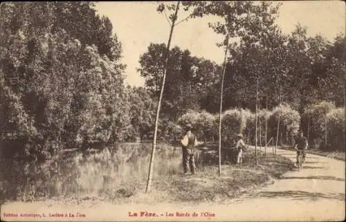 Ak La Fère Aisne, Les Bords de l'Oise
