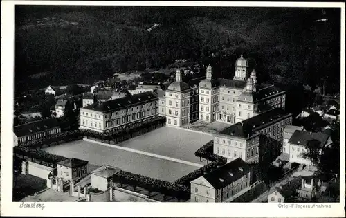 Ak Bensberg Bergisch Gladbach, Fliegeraufnahme vom Schloss