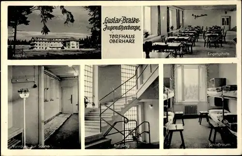Ak Torfhaus Altenau Clausthal Zellerfeld im Oberharz, Gustav Bratke Jugendherberge