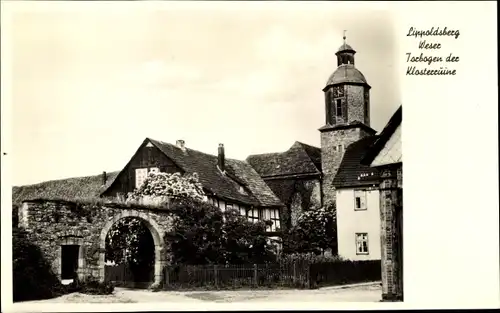 Ak Lippoldsberg Wahlsburg Weserbergland, Torbogen der Klosterruine