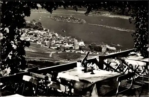 Ak Rüdesheim am Rhein, Rebenhaus Terrasse, Knusperhaus am Niederwalddenkmal