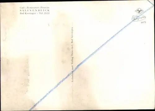 Ak Bad Kissingen Unterfranken Bayern, Pension Salinenblick
