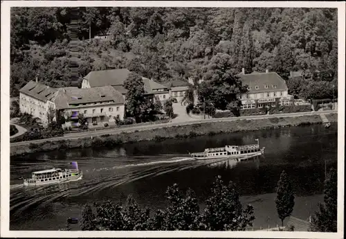 Ak Heidelberg am Neckar, Park Hotel Haarlass, Dampfer, Talblick