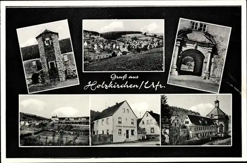 Ak Holzkirchen in Oberbayern, Panorama, Stadttor, Turm, Fr. Weis Kolonialwaren