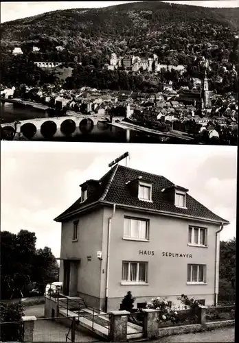 Ak Heidelberg am Neckar, Panorama, Haus Sedlmayer, Gerhardt Hauptmannstraße 5