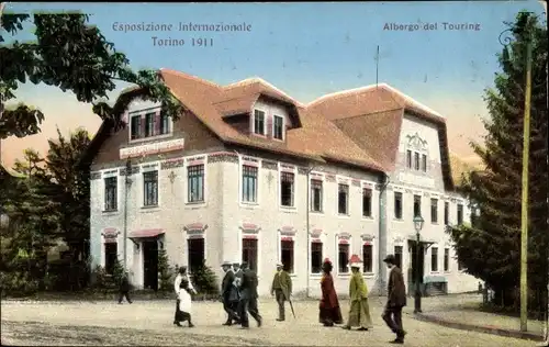 Ak Torino Turin Piemonte, Esposizione Internazionale, 1911, Albergo del Touring