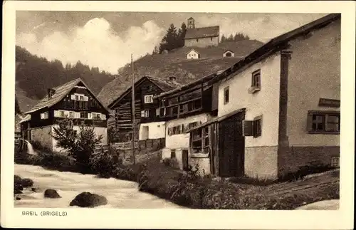 Ak Breil Brigels Kanton Graubünden, Ortspartie