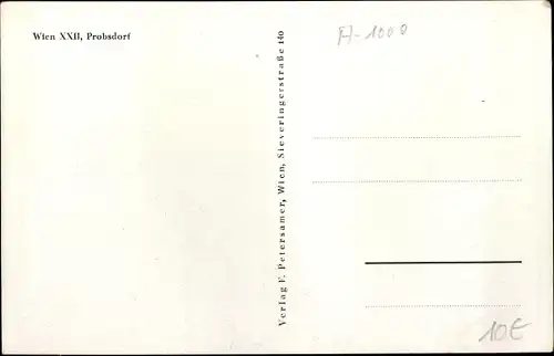 Ak Wien 22. Donaustadt Probsdorf, Uferpartie, Straßenansicht, Häuser