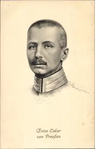 Künstler Ak Oskar Prinz von Preußen, Portrait