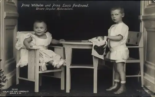 Ak Prinz Wilhelm und Prinz Louis Ferdinand von Preußen, Portrait