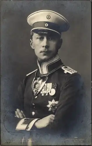Ak Kronprinz Wilhelm von Preußen, Portrait in Uniform, Orden