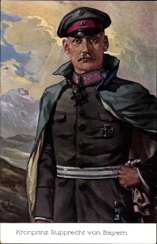 Künstler Ak Kronprinz Rupprecht von Bayern