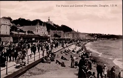 Ak Douglas Isle of Man England, The Palace, Central Promenade