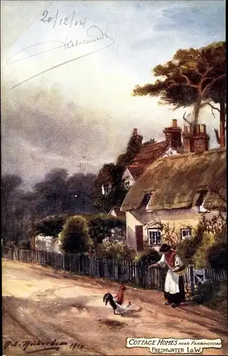 Künstler Ak Richardson, R. Esdaile, Freshwater Isle of Wight England, Cottage Homes, Tuck 7102
