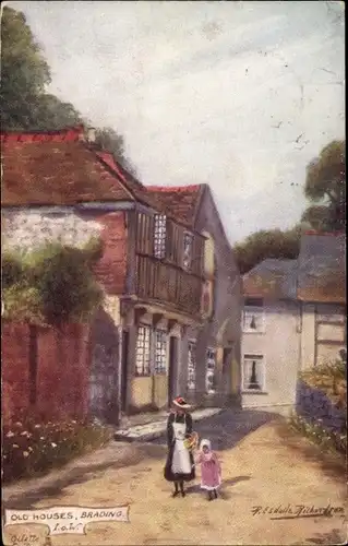 Künstler Ak Richardson, R. Esdaile, Brading Isle of Wight, Old Houses, Tuck 7271