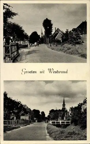 Ak Westwoud Nordholland, Ortspartie