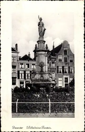 Ak Deventer Overijssel Niederlande, Wilhelmina Fontein