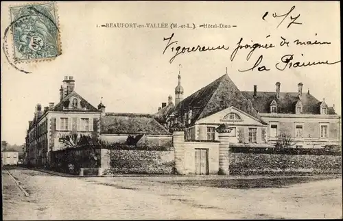 Ak Beaufort en Vallee Beaufort en Anjou Maine et Loire, Hôtel Dieu