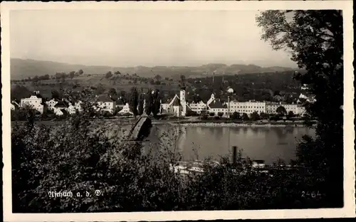 Ak Aschach Donau Oberösterreich, Blick auf den Ort