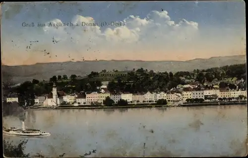 Ak Aschach Donau Oberösterreich, Blick auf die Stadt