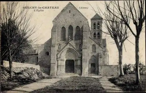Ak Oulchy le Château Aisne, L'Église, Kirche