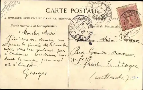 Ak La Cambe Calvados, Rue Principale