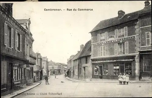 Ak Cambremer Calvados, Rue du Commerce,Quincaillerie