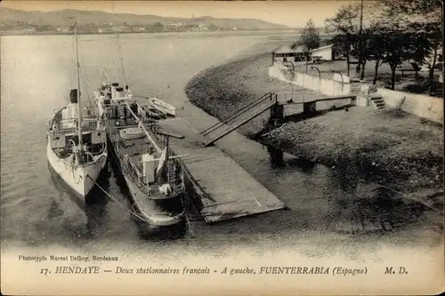 Ak Hendaye Pyrénées-Atlantiques, Deux stationnaires francais, Fuenterrabia