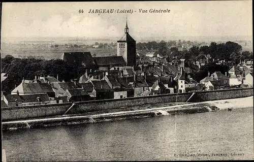 Ak Jargeau Loiret, Gesamtansicht