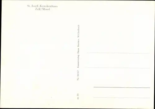Ak Zell an der Mosel, St. Josef Krankenhaus