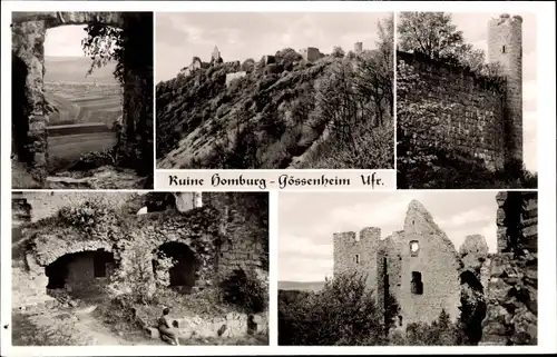Ak Gössenheim in Unterfranken, Ruine Homburg