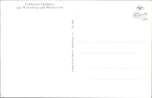 Ak Glashütte Schieder Schwalenberg in Lippe, Panorama, Winterberg, Melchersruh