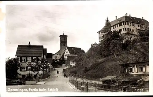 Ak Gomaringen Kr. Tübingen, Partie beim Schloss, Straßenansicht