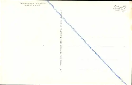 Ak Schwäbisch Gmünd im Remstal, Erholungsheim Schönblick