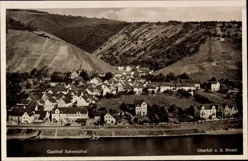 Ak Oberfell an der Mosel, Panorama