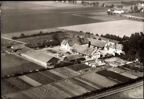 Ak Feldkirchen Ainring in Oberbayern, Fliegeraufnahme, Gut Oberndorf