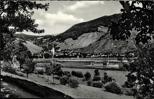 Ak Senheim an der Mosel, Dampferpartie, Ort