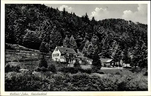 Ak Wallau Biedenkopf an der Lahn, Hainbachtal, Gasthaus Hainbachklause