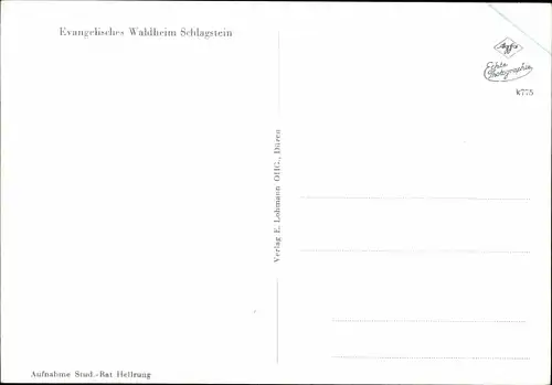 Ak Kreuzau in der Eifel, Evangelisches Waldheim Schlagstein