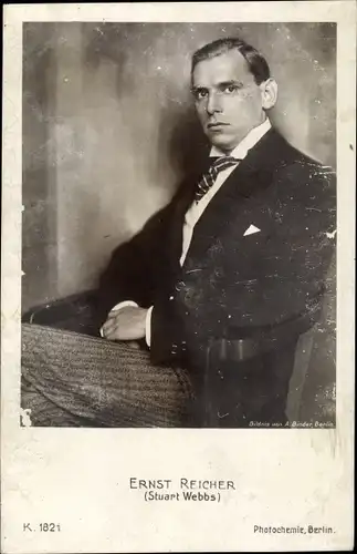 Ak Schauspieler Ernst Reicher, Stuart Webbs, Portrait, PH Berlin 1821