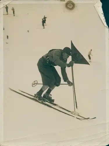 Foto Skifahrer Franz Pfnür, Riesenslalom auf der Hochalm, Olympiakandidat