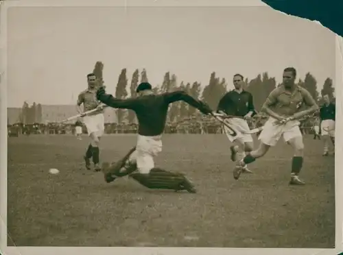 Foto Olympia 1936, Hockeyturnier, Holland gegen Frankreich