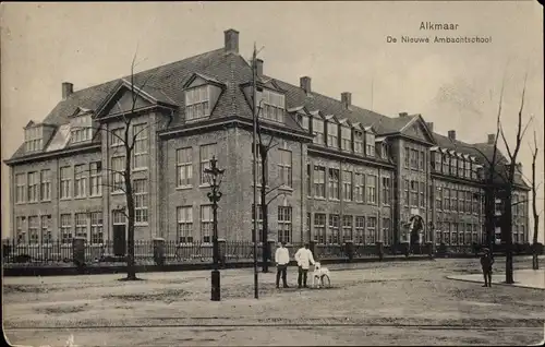 Ak Alkmaar Nordholland, De Nieuwe Ambachtschool